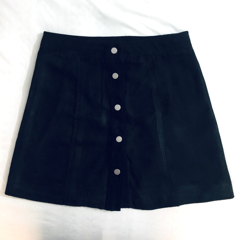 A-line black skirt